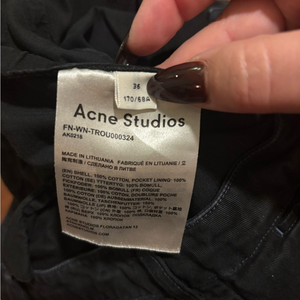 Acne Studios Black Trousers - Picture 6 of 7